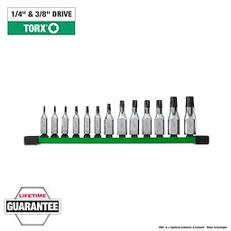 Milwaukee Jeu de douilles à embouts TORX® 13 pièces 1/4" et 3/8" 48-22-9532
