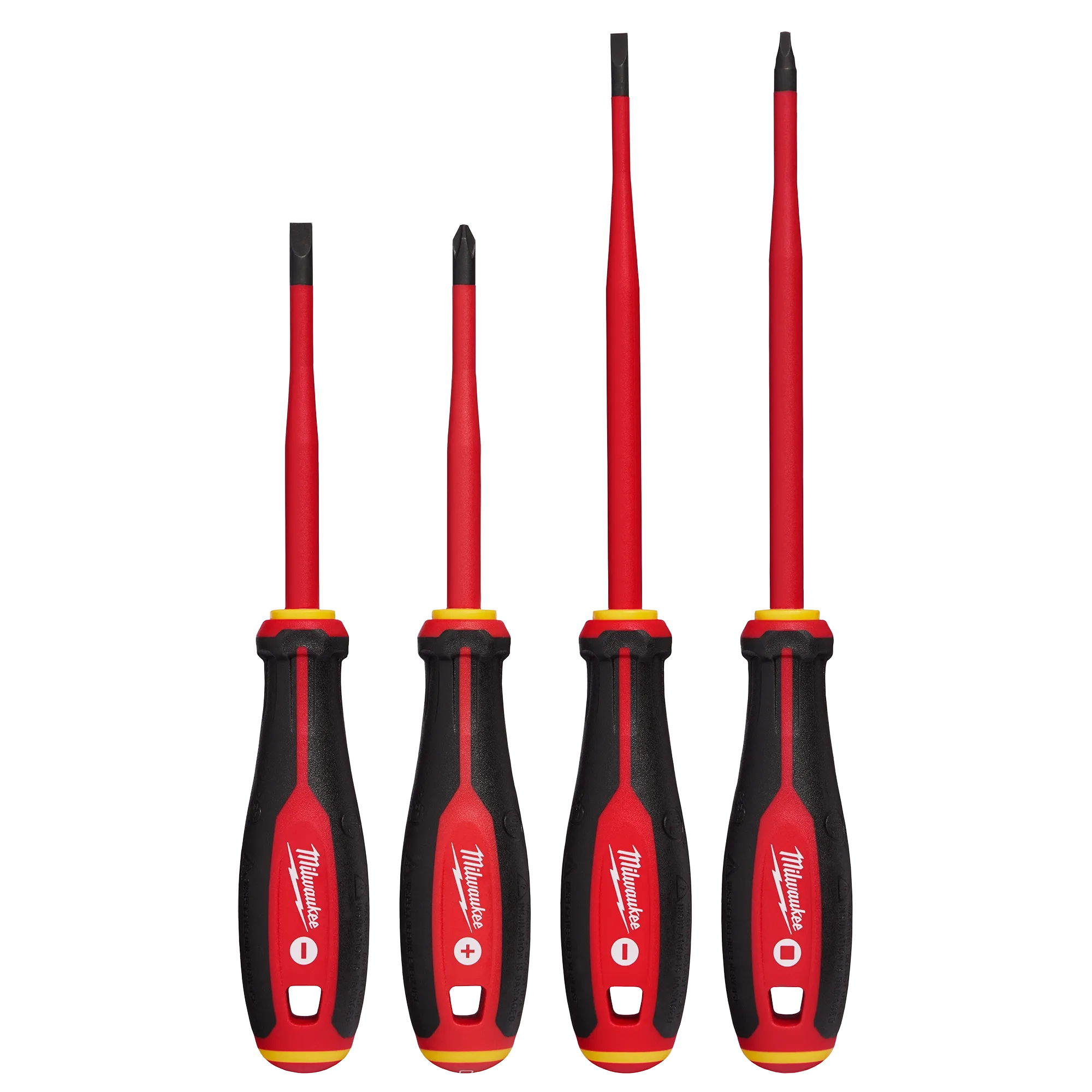 Milwaukee Ensemble de 4 tournevis à pointe fine isolée 1000V 48-22-2219