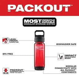 Milwaukee Bouteille PACKOUT™ 25 oz avec couvercle à gorgée 48-22-8371R