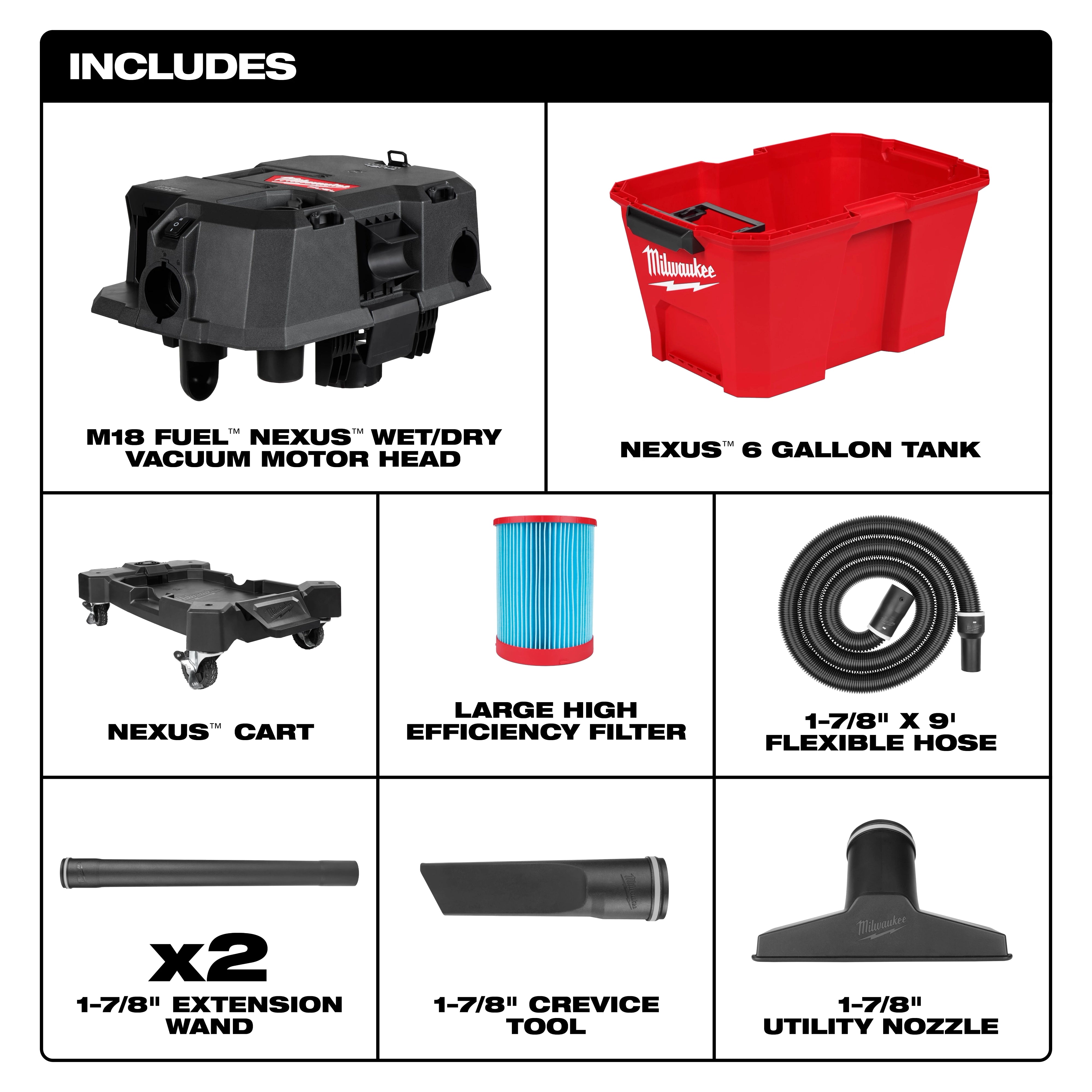 Milwaukee Aspirateur humide/sec M18 FUEL™ 6 gallons 0910-20