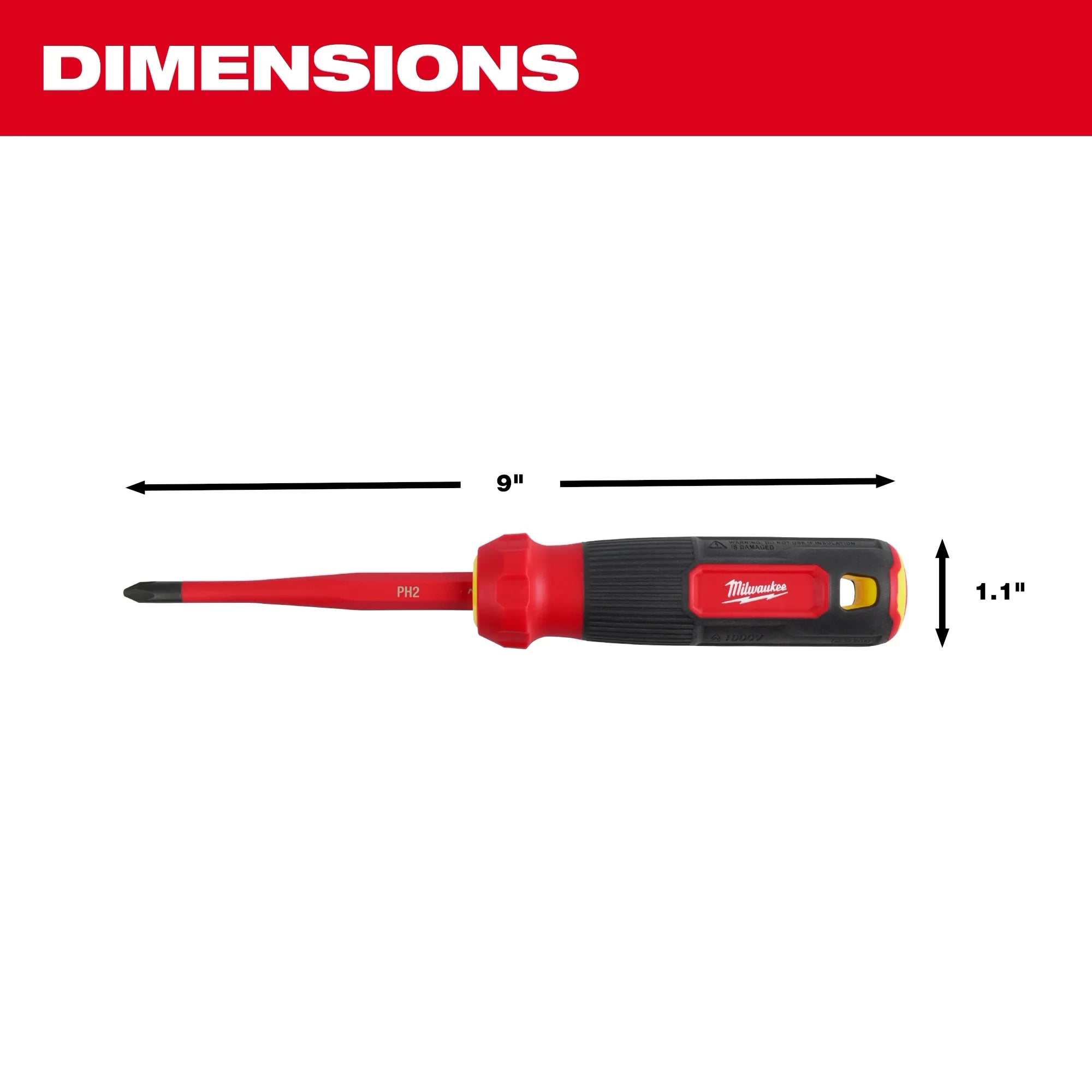 Milwaukee Tournevis multi-embouts à pointe fine isolé 1000V 8-en-1 48-22-2218