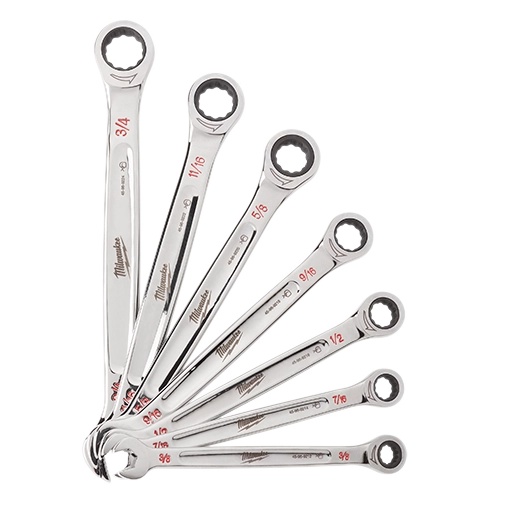 Milwaukee Set de clés combinées à cliquet 7 pièces - SAE 48-22-9406