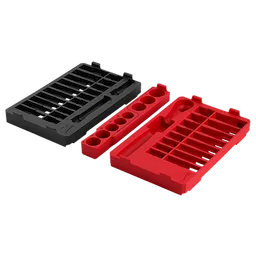 Milwaukee Ensemble de 47 pièces à cliquet et douilles SAE & métriques 1/2" Drive avec plateaux PACKOUT™ 48-22-9487T