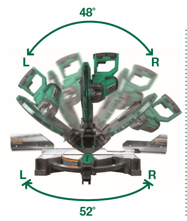 Metabo Scie à onglet à coupe composée à double biseau 12 po | Metabo HPT C12FDHB C12FDHB
