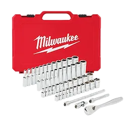 Milwaukee Ensemble de cliquet et douilles 1/4" 50 pièces – SAE et métrique 48-22-9004