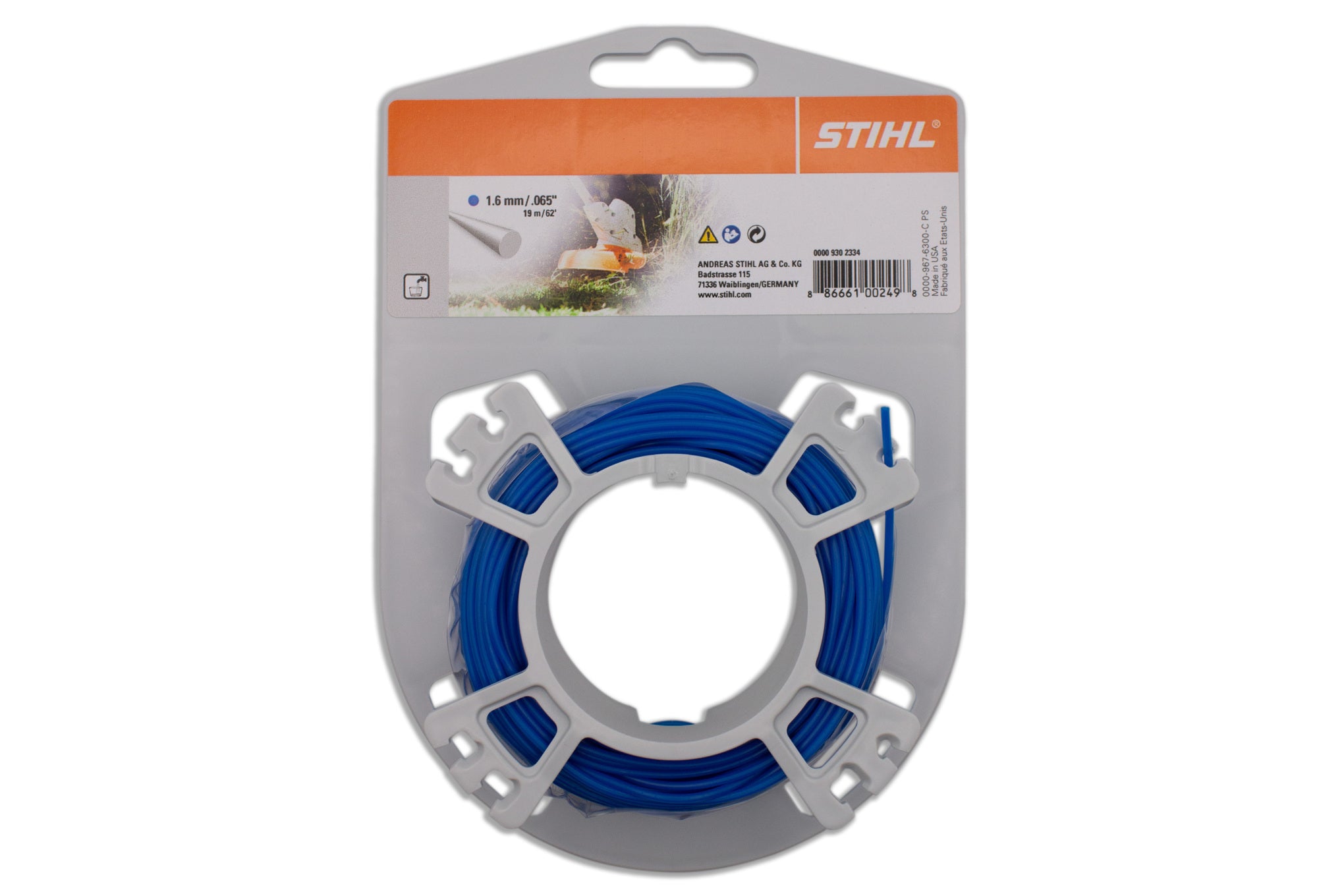 Stihl Trimmer Line, Round .065 00009302334