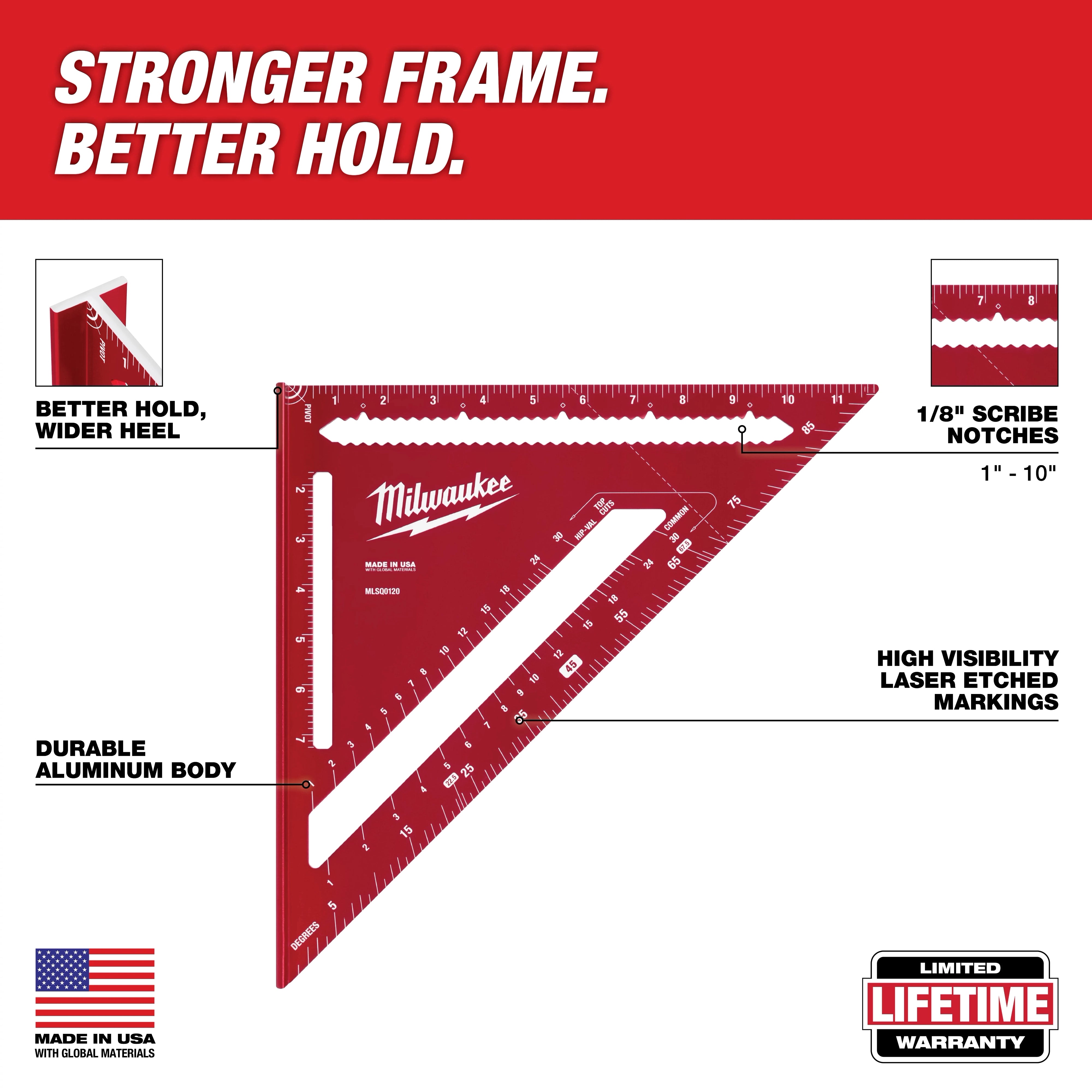 Milwaukee 12" Rafter Square MLSQ0120