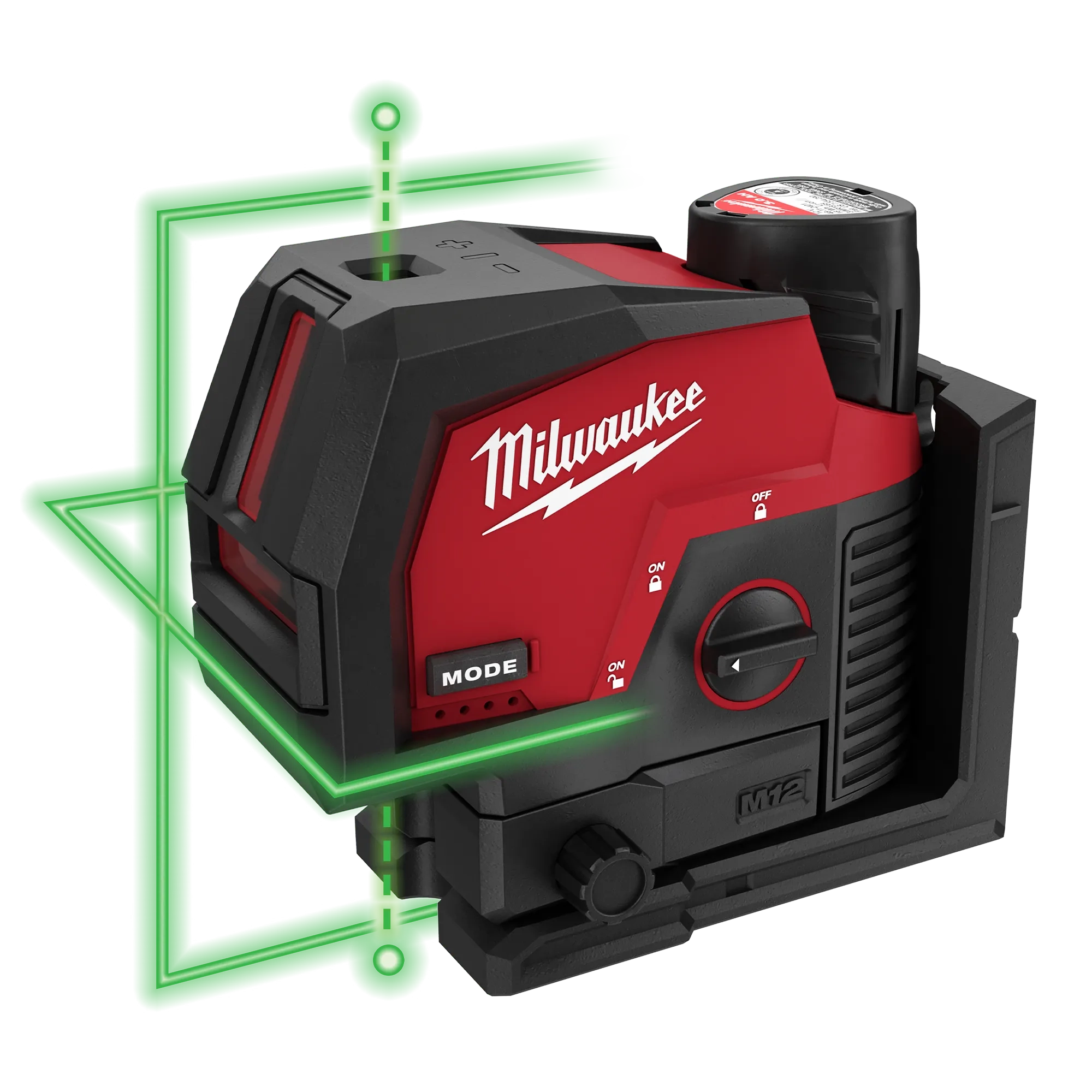 Milwaukee Laser à ligne croisée verte M12™ et points de perpendiculaire 3622-20