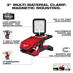 Milwaukee M18™ ROVER™ Projecteur à pince 2358-20