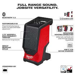 Milwaukee Enceinte de chantier M18™ Bluetooth® 2954-20