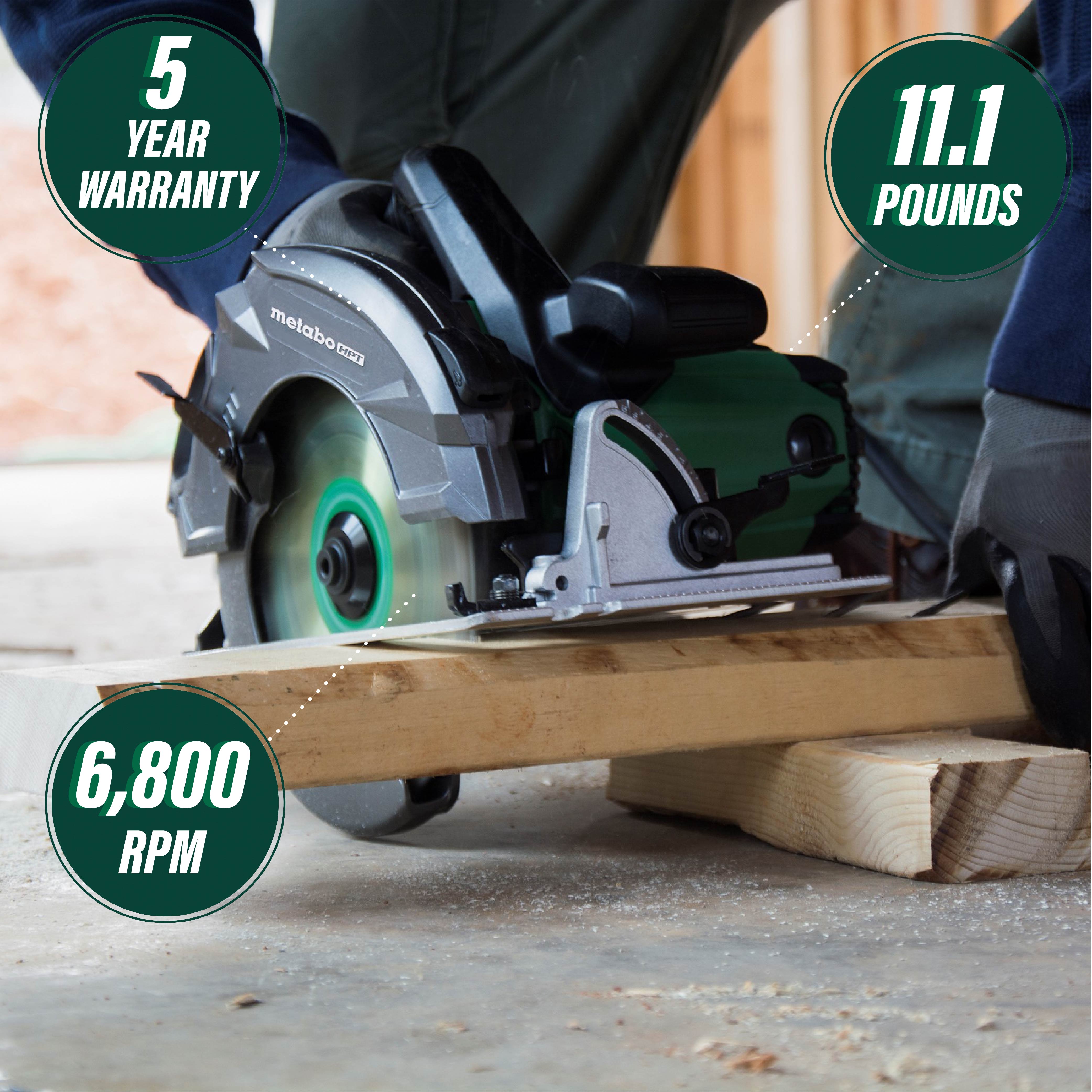Metabo HPT Scie circulaire pro 7-1/4 pouces "RIPMAX" | Metabo HPT C7UR C7UR