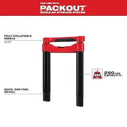 Milwaukee Poignée à profil bas pour boîte à outils roulante PACKOUT™ 48-22-8027