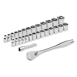Milwaukee Ensemble de cliquet et douilles 29 pièces 3/8" (métriques & SAE) avec FOUR FLAT™ SIDES 48-22-9088
