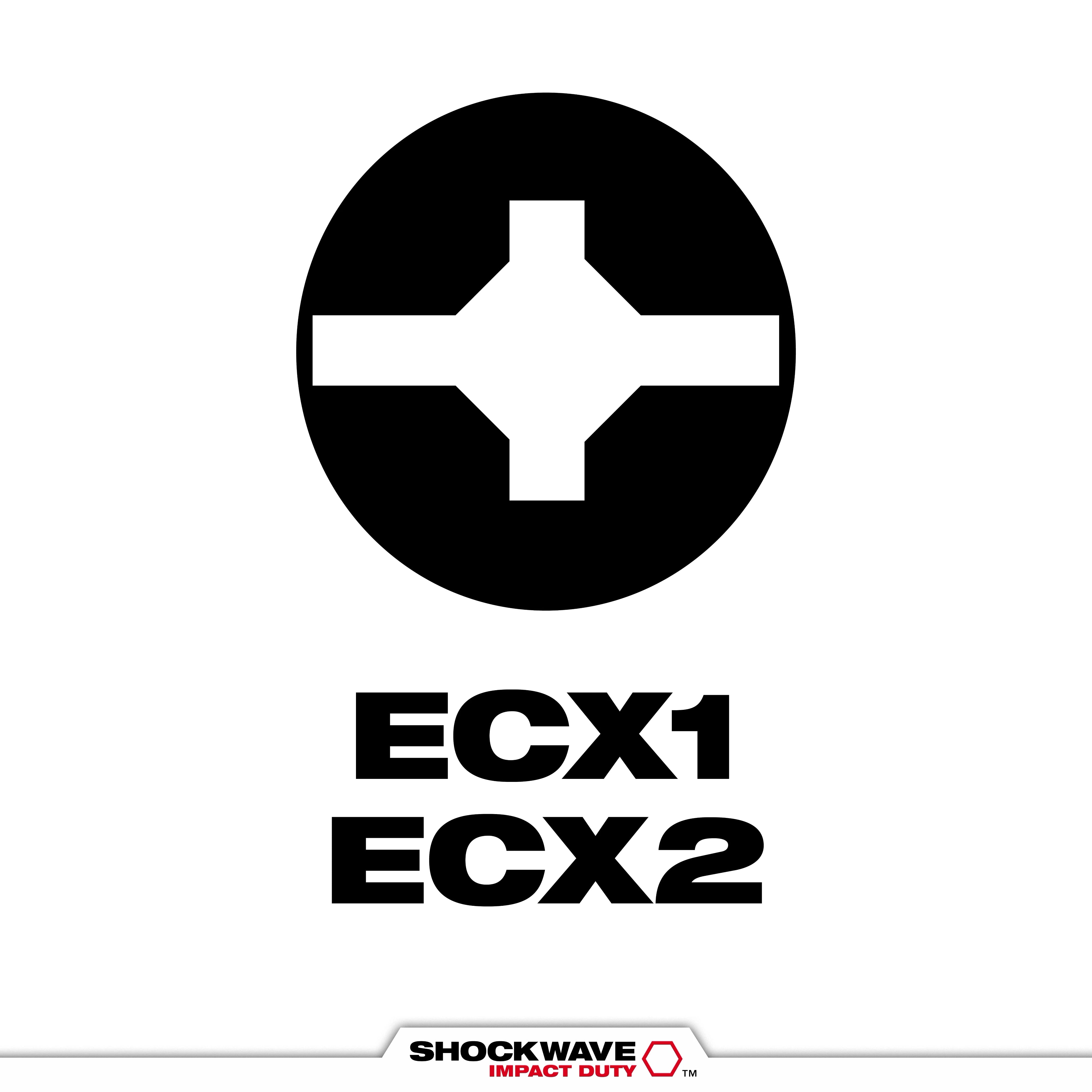 Milwaukee Kit combo 2 pièces SHOCKWAVE™ Impact Duty 1" ECX 48-32-4440