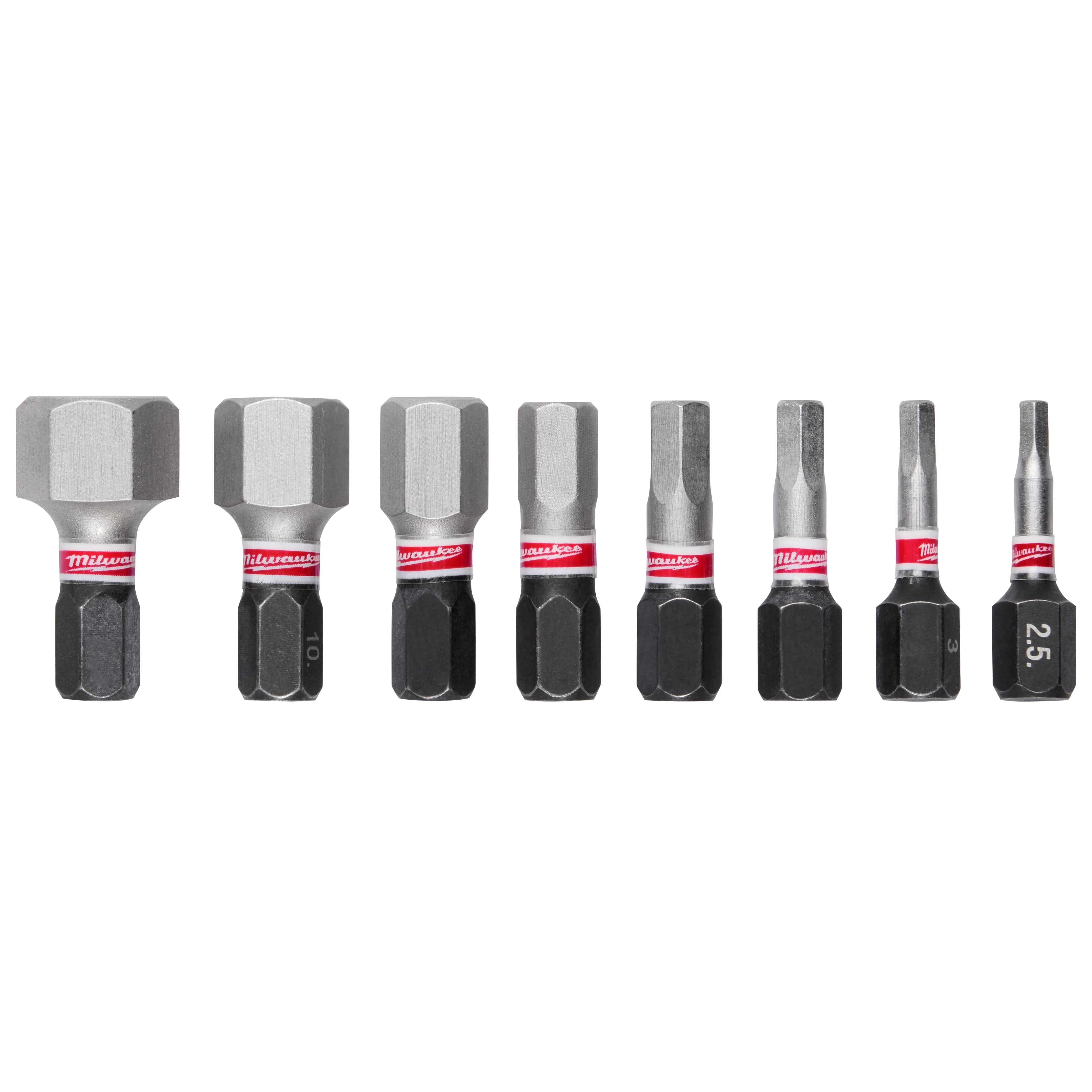 Milwaukee Ensemble de 8 forets SHOCKWAVE™ Impact Duty 1" HEX MÉTRIQUE 48-32-4617