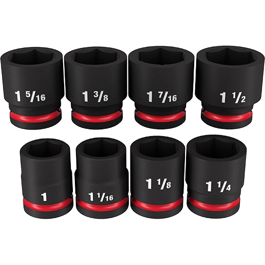 Milwaukee Ensemble de douilles SAE standard 6 points 3/4" Drive 8 pièces SHOCKWAVE Impact Duty™ 49-66-7017