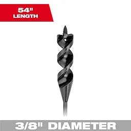 Milwaukee Foret à tarière flexible pour câble 3/8" x 54" 48-13-8237