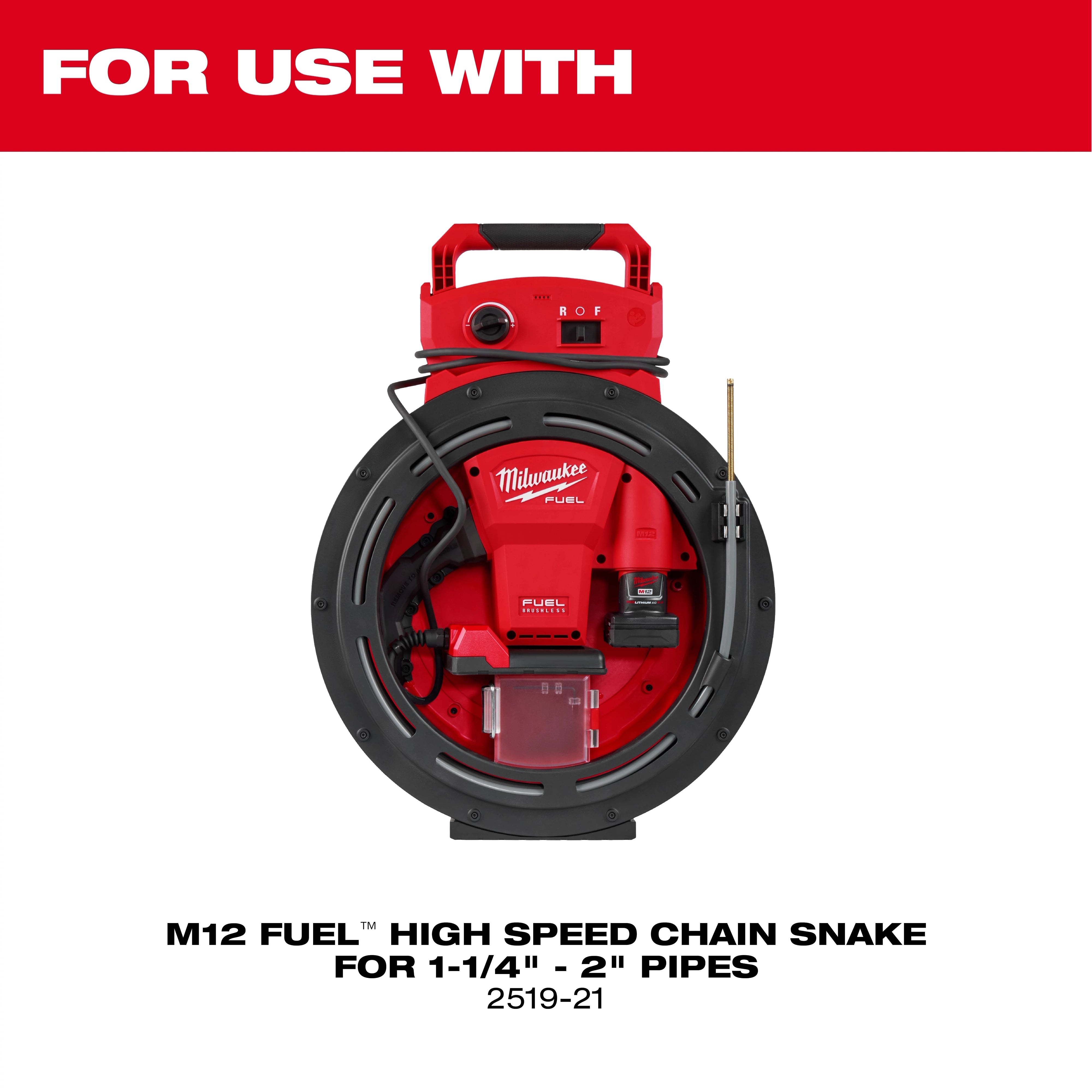 Milwaukee Câble chaîne serpent 1/4" x 35' 48-53-2519