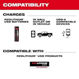 Milwaukee Kit chargeur USB REDLITHIUM™ et source d'alimentation portable 48-59-2013