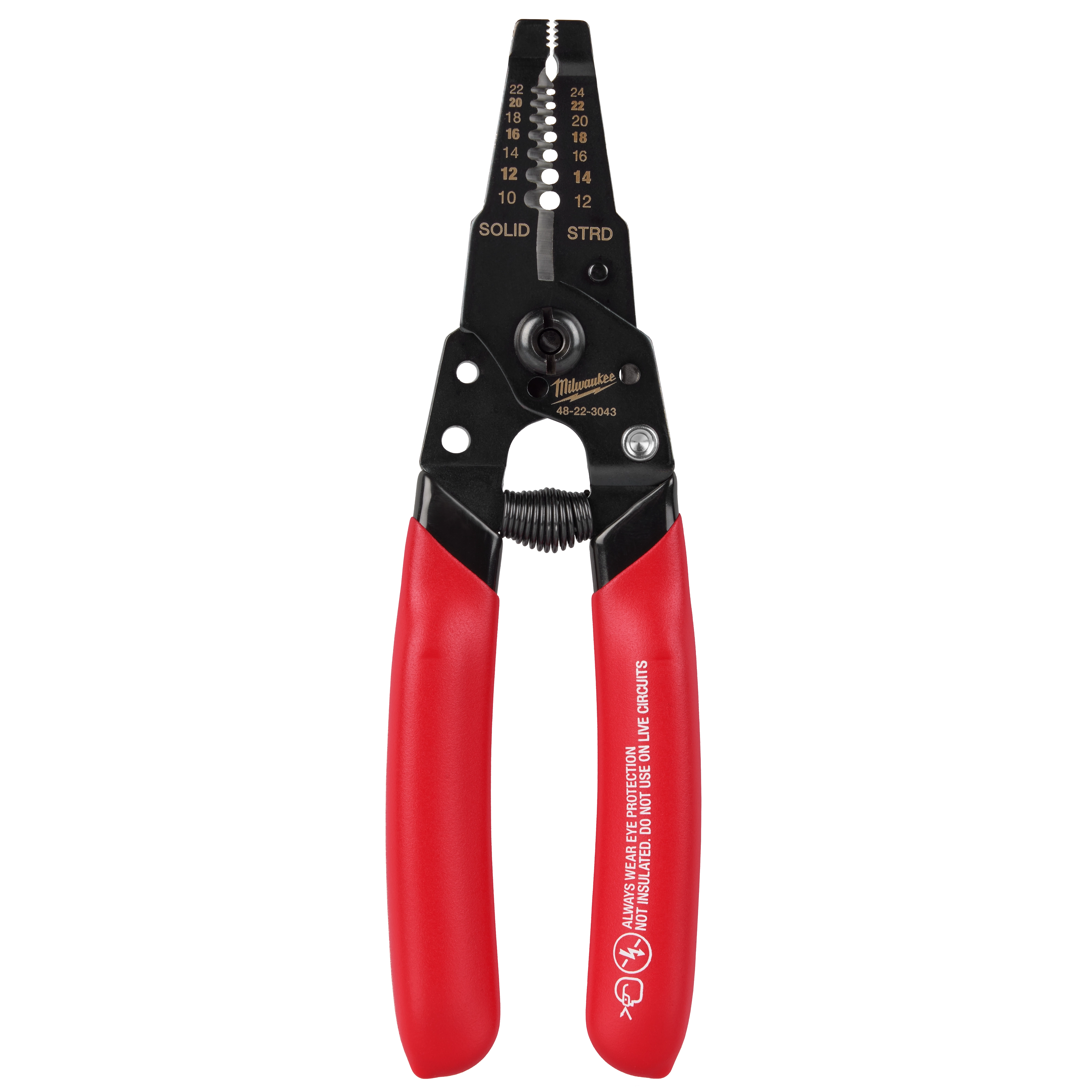 Milwaukee Pince à dénuder et coupe‑fil à poignée trempée compacte 10‑24 AWG 48-22-3043