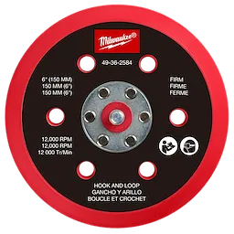 Milwaukee 6" Random Orbital Sander Backing Pad - Firm 49-36-2584
