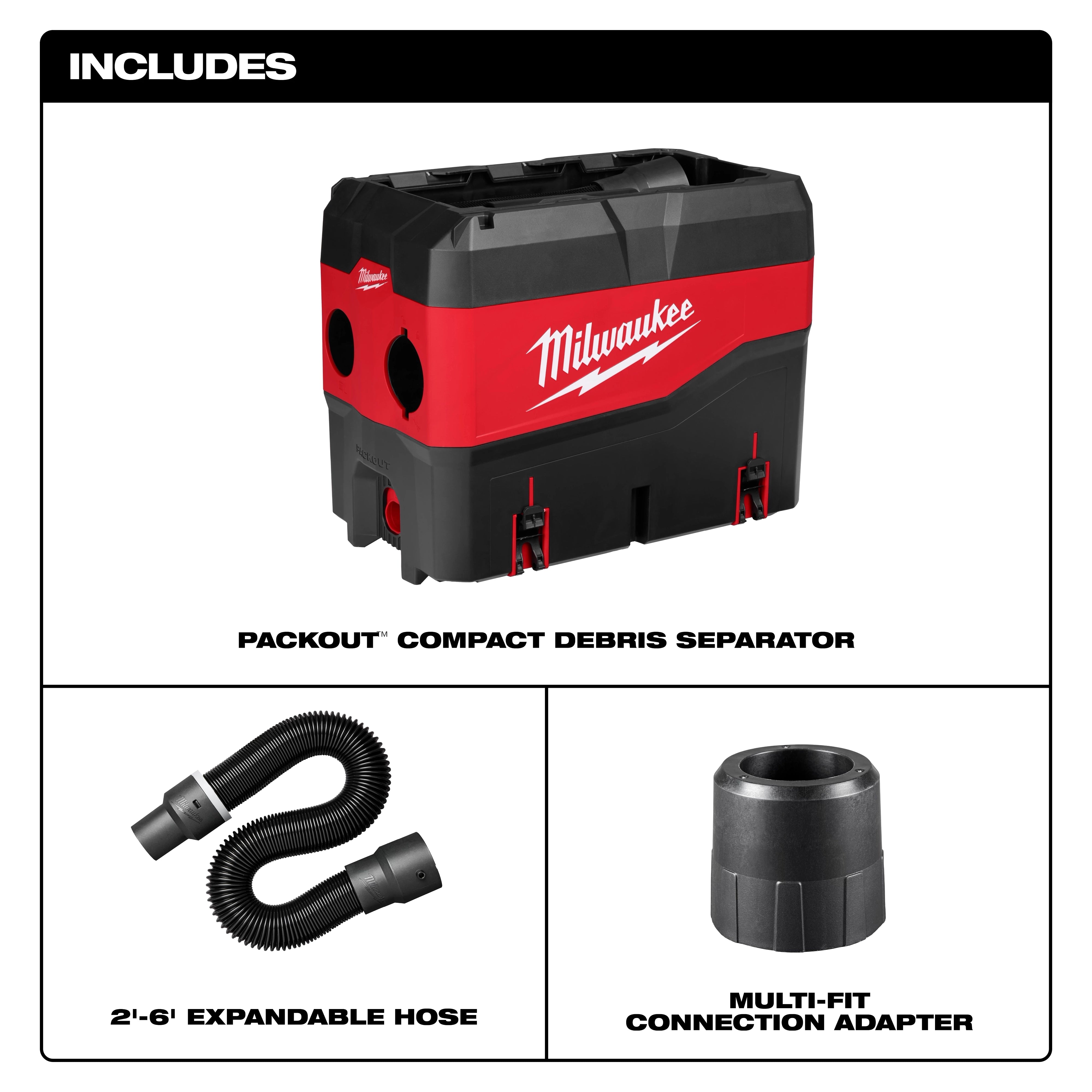 Milwaukee Séparateur de débris compact compatible PACKOUT™ 49-90-2200