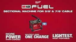 Milwaukee M18 FUEL™ Sectional Machine for 5/8” & 7/8" Cable 2818-21