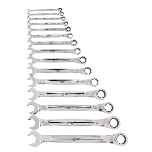 Milwaukee Set de clés combinées à cliquet 15 pièces - SAE 48-22-9416
