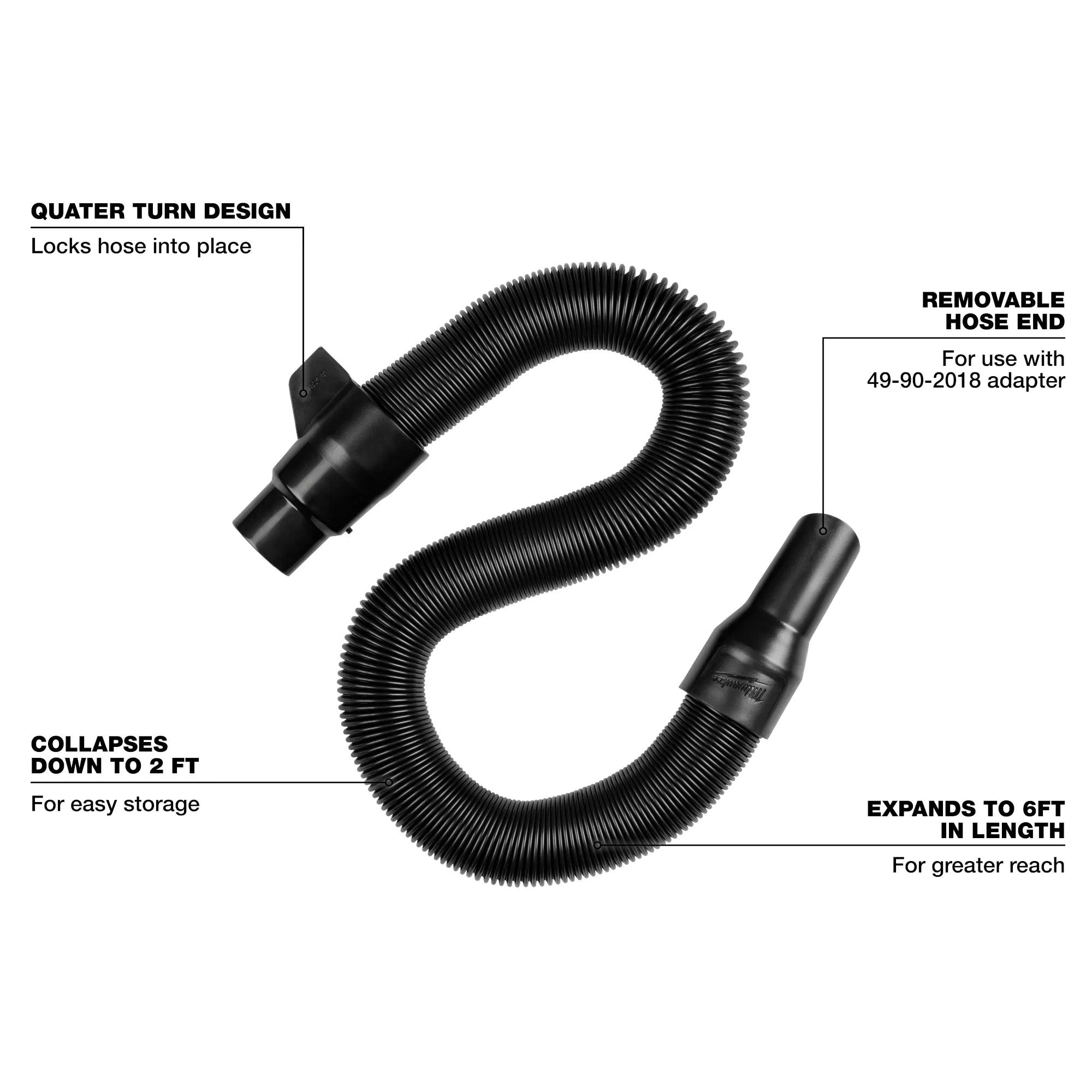 Milwaukee Tuyau extensible 1-1/4” x 2’ à 6’ 49-90-2014