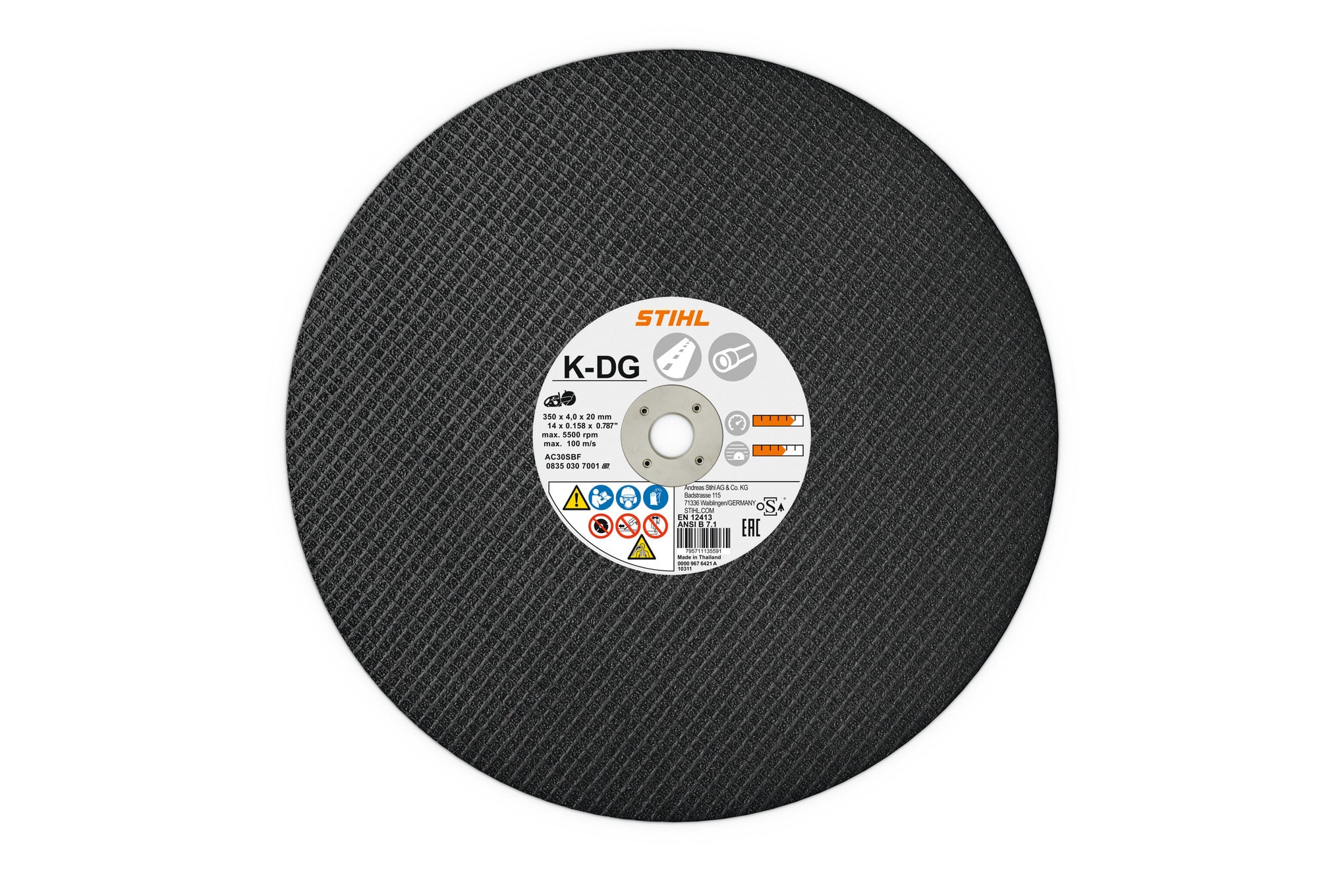 Stihl 14" Abrasive Cutting Wheel - Asphalt K-DG 08350307001