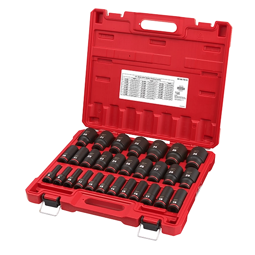 Milwaukee Ensemble de 29 douilles métriques profondes 6 points 1/2" Drive SHOCKWAVE Impact Duty™ 49-66-7015