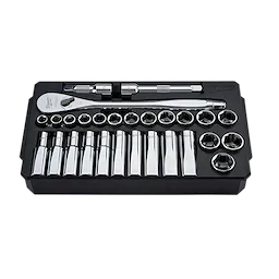 Milwaukee Ensemble de cliquet et douilles métriques 28 pièces 1/2" avec côtés FOUR FLAT™ 48-22-9510