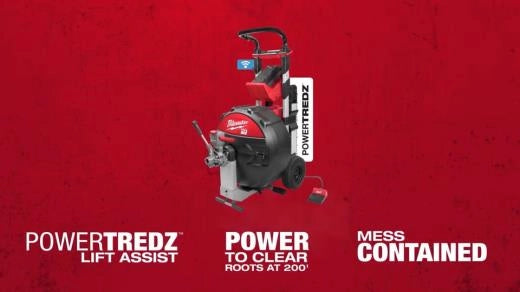 Milwaukee Machine à tambour d'égout MX FUEL™ avec POWERTREDZ™ pour kit de câble 5/8" - ¾" MXF501-1CP