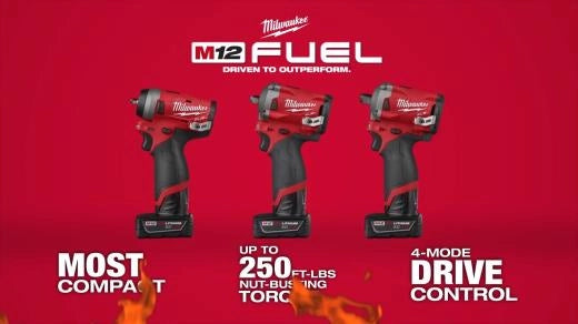 Milwaukee Clé à chocs courte M12 FUEL™ 3/8" 2554-20