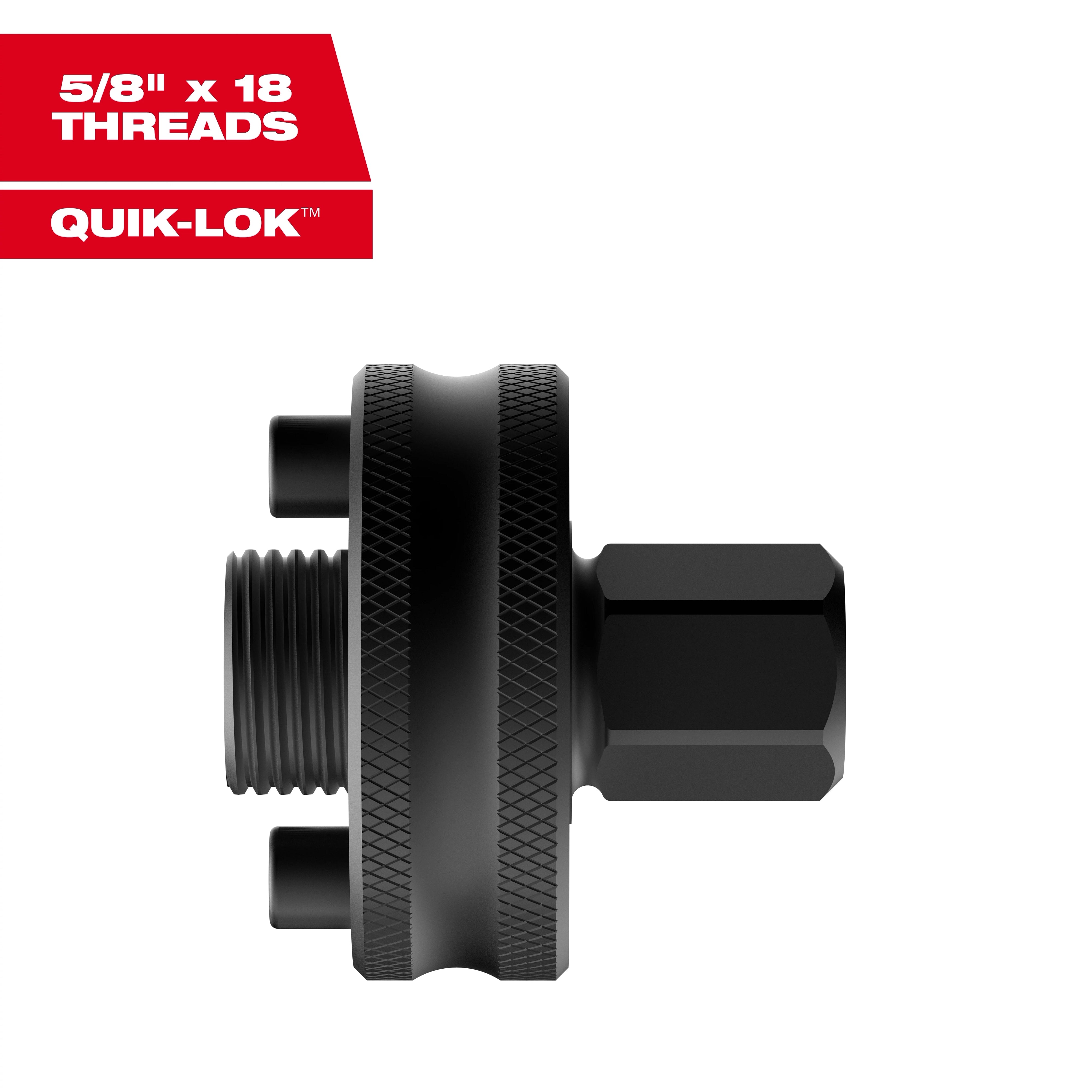 Milwaukee Lot de 2 adaptateurs d'axe à filetage large pour arbres QUIK-LOK™ 49-56-7575