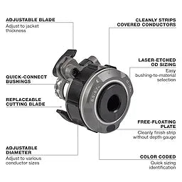 Milwaukee Douille réglable 0,5" - 0,7" pour détacheur de câble à conducteur recouvert M18 FUEL™ 49-16-B078