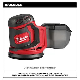 Milwaukee M18™ Ponceuse à Orbite Aléatoire 2648-20
