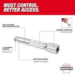 Milwaukee Ensemble de 3 pièces d'Extension à Bascule 1/2" Drive 48-22-9352