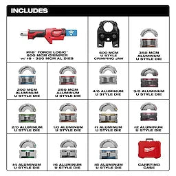 Milwaukee Pince à sertir M18™ FORCE LOGIC™ 600 MCM 2679-350AL