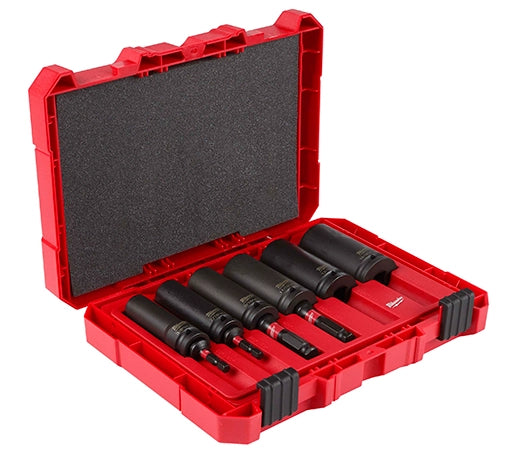 Milwaukee Set de douilles 2-en-1 12 points pour lineman, usage intensif, 10 pièces SHOCKWAVE™ 49-66-5125