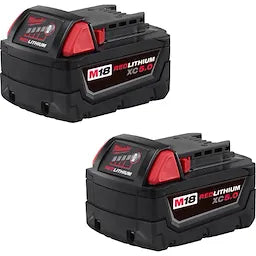 Milwaukee Pack de deux batteries à capacité étendue M18™ REDLITHIUM™ XC5.0 48-11-1852