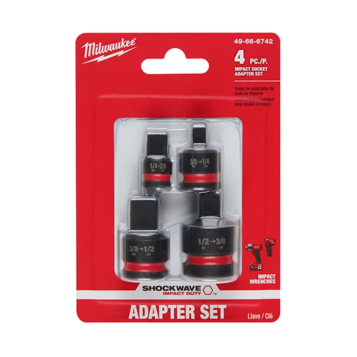 Milwaukee SHOCKWAVE Impact Duty™ 1/4"-1/2"Drive Adapter Set 49-66-6742