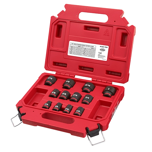 Milwaukee Ensemble de 12 douilles SHOCKWAVE Impact Duty™ 3/8" à entraînement SAE standard 6 points 49-66-7005