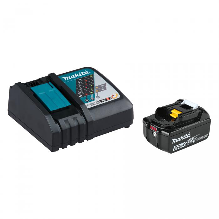 Makita Kit Batterie Li-Ion 18V (5,0 Ah) et Chargeur Rapide Y-00309