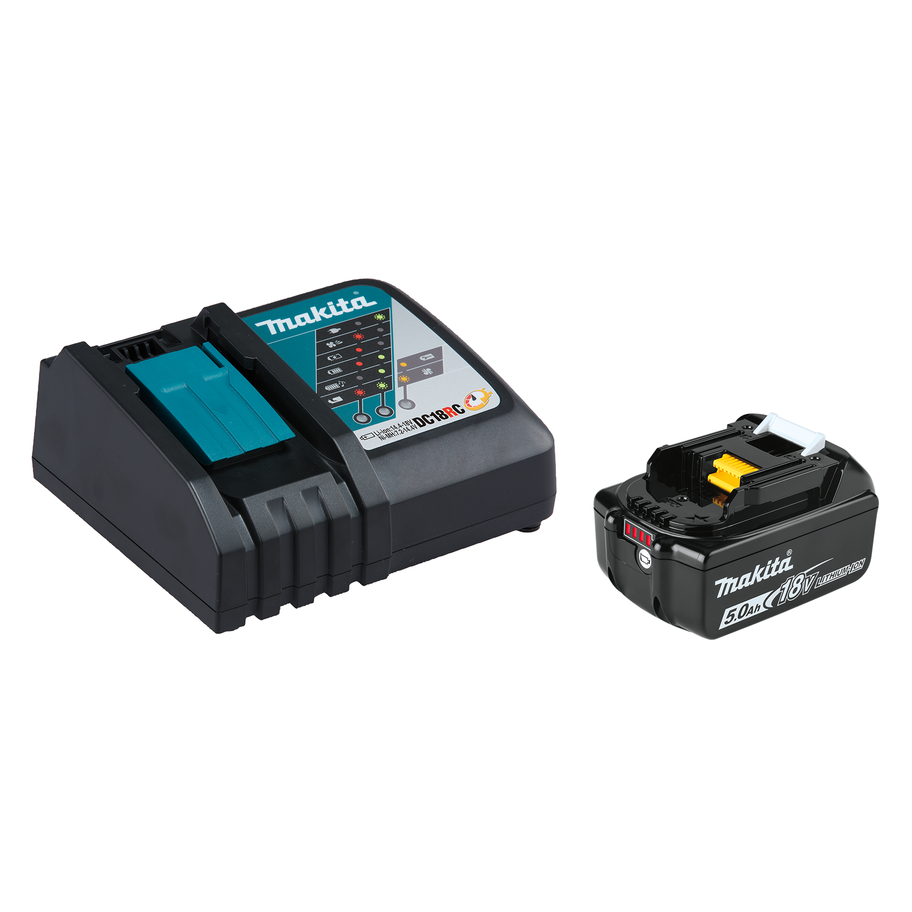 Makita Kit Batterie Li-Ion 18V (5,0 Ah) et Chargeur Rapide Y-00309