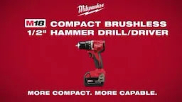 Milwaukee M18™ Perceuse/Marteau à percussion sans balais 1/2" compact 3602-20
