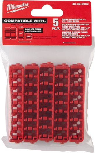 Milwaukee Rangées de boîtier petites et moyennes pour accessoires d'embouts d'insertion 5PK 48-32-9932