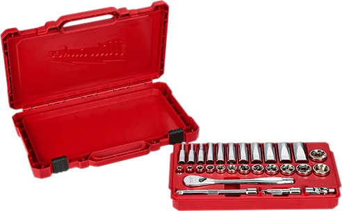 Milwaukee Ensemble de cliquet et douilles 28 pièces 3/8" - SAE 48-22-9408