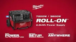 Milwaukee ROLL-ON ™ 7200W/3600W 2.5kWh Power Supply 3300R