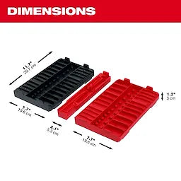 Milwaukee Plateaux de cliquets et douilles 98 pièces 3/8" Drive 6 points et 12 points métriques et SAE 48-22-9285T